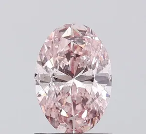 1ct OVAL Fancy Intense Brownish Pink I1 Coloured Lab diamond