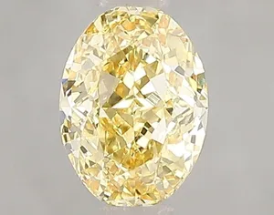 1.03ct OVAL Fancy Vivid Yellow VS2 Coloured Lab diamond