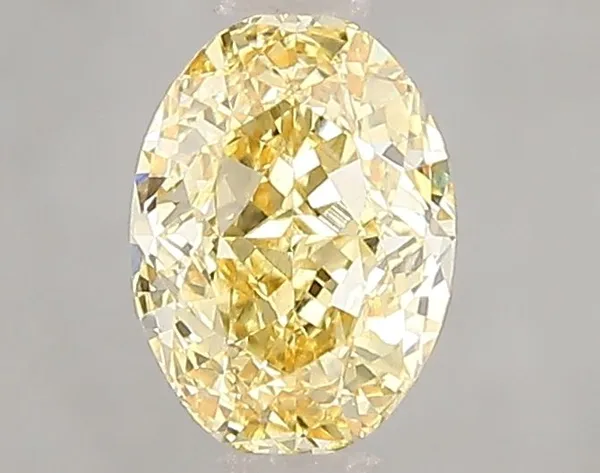 1.03ct OVAL Fancy Vivid Yellow VS2 Coloured Lab diamond