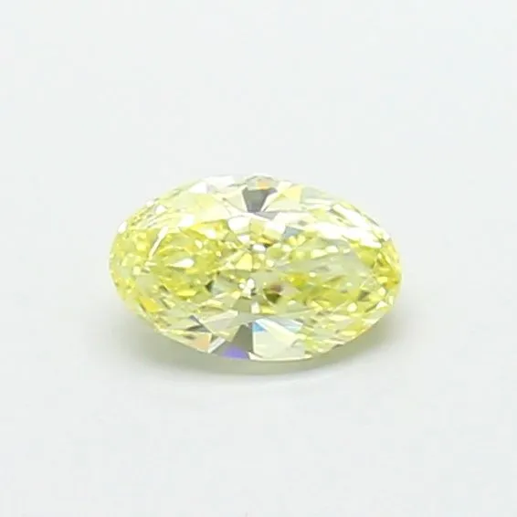 0.58ct OVAL Fancy Yellow VS1 Coloured Lab diamond