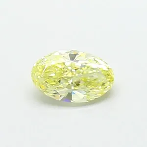 0.58ct OVAL Fancy Yellow VS1 Coloured Lab diamond
