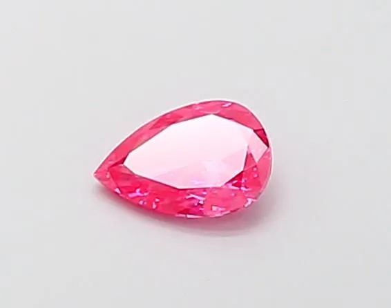 0.43ct PEAR Fancy Vivid Pink VVS2 Coloured Lab diamond