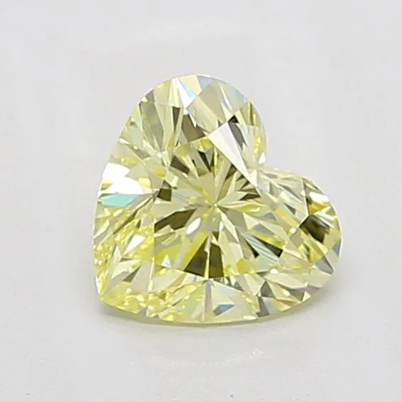 1.07ct HEART Fancy Yellow VVS2 Coloured Lab diamond