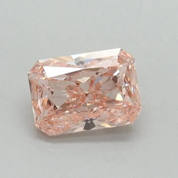 0.60ct RADIANT Fancy Vivid Pink VVS2 Coloured Lab diamond