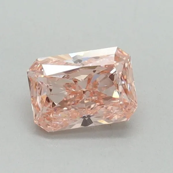 0.6ct RADIANT Fancy Vivid Pink VVS2 Coloured Lab diamond