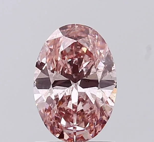 1.00ct OVAL Fancy Intense Pink SI2 Coloured Lab diamond