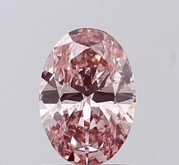 1ct OVAL Fancy Intense Pink SI2 Coloured Lab diamond