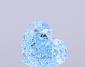 1.55ct HEART Fancy Vivid Blue VS2 Coloured Lab diamond