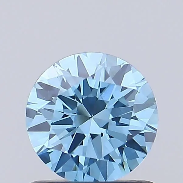 0.52ct ROUND Fancy Vivid Blue VS1 Coloured Lab diamond