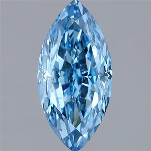 1.39ct MARQUISE Fancy Vivid Blue VVS2 Coloured Lab diamond