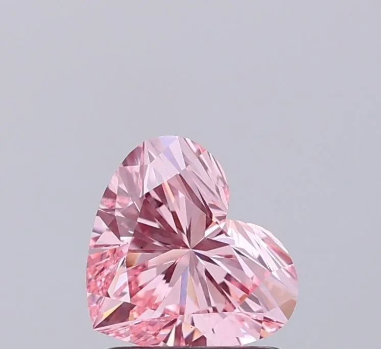 1.09ct HEART Fancy Intense Pink VS1 Coloured Lab diamond
