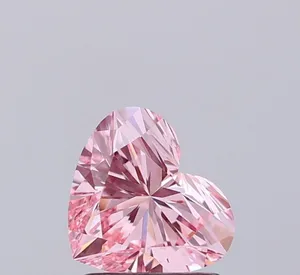 1.09ct HEART Fancy Intense Pink VS1 Coloured Lab diamond