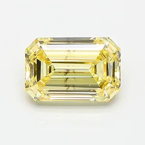 1.02ct EMERALD Fancy Intense Yellow VS2 Coloured Lab diamond