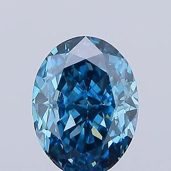 1.21ct OVAL Fancy Vivid Blue SI1 Coloured Lab diamond