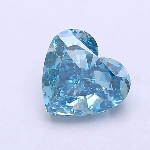 1.4ct HEART Fancy Vivid Blue VVS2 Coloured Lab diamond