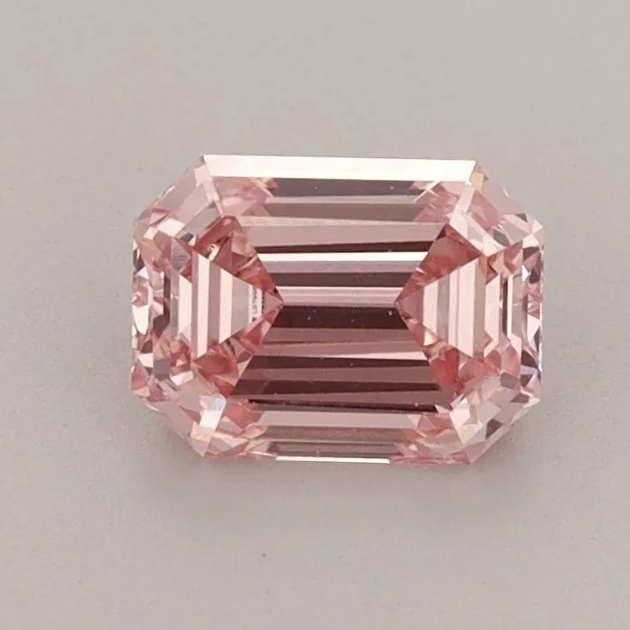 0.98ct EMERALD Fancy Vivid Pink VVS2 Coloured Lab diamond