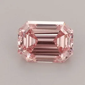 0.98ct EMERALD Fancy Vivid Pink VVS2 Coloured Lab diamond