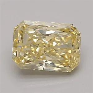 0.92ct RADIANT Fancy Intense Yellow VVS2 Coloured Lab diamond