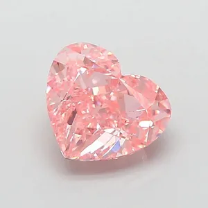 1.78ct HEART Fancy Vivid Pink VS1 Coloured Lab diamond