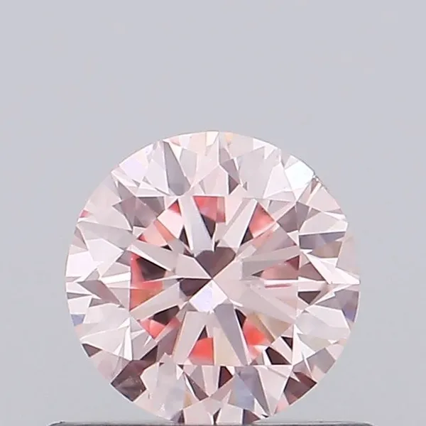 0.46ct ROUND Fancy Vivid Pink VS1 Coloured Lab diamond