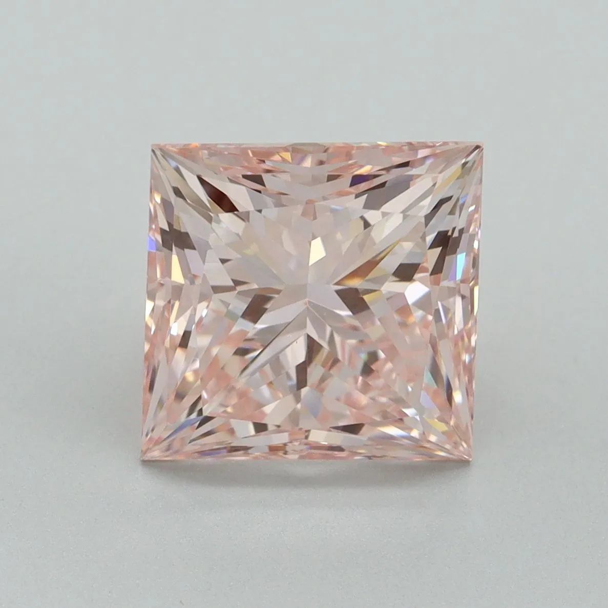 4.02ct PRINCESS Fancy Intense Pink VS1 Coloured Lab diamond