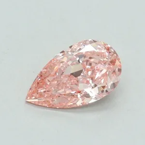 0.42ct PEAR Fancy Vivid Pink VS1 Coloured Lab diamond