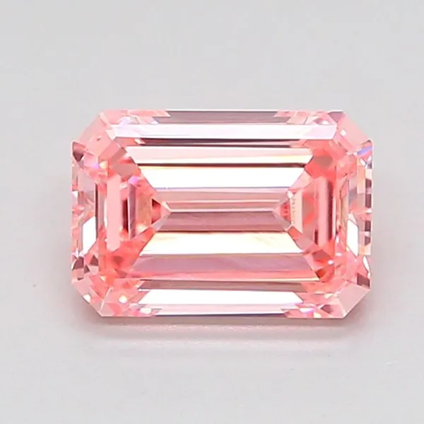 1.15ct EMERALD Fancy Intense Pink VVS2 Coloured Lab diamond