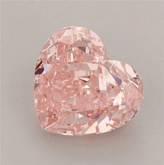 1.24ct HEART Fancy Vivid Pink VS1 Coloured Lab diamond