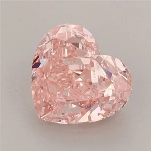 1.24ct HEART Fancy Vivid Pink VS1 Coloured Lab diamond