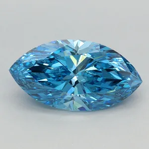 1ct MARQUISE Fancy Vivid Blue VS2 Coloured Lab diamond