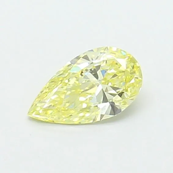 0.40ct PEAR Fancy Yellow VS1 Coloured Lab diamond