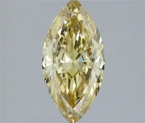 1.48ct MARQUISE Fancy Yellow VVS2 Coloured Lab diamond