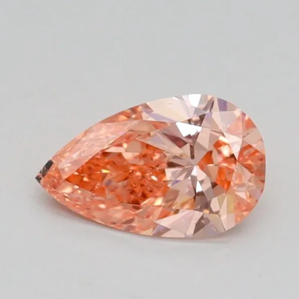 0.56ct PEAR Fancy Intense Pink SI1 Coloured Lab diamond