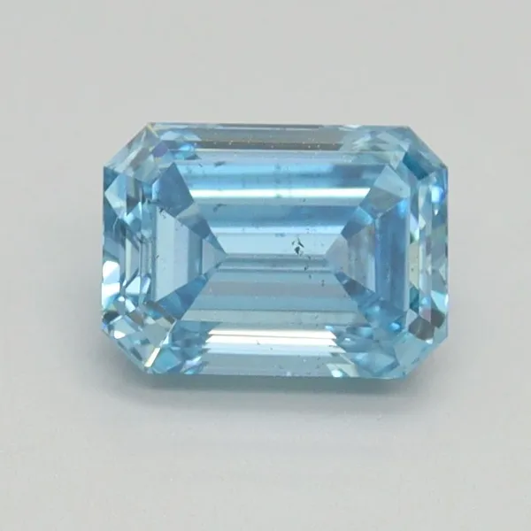 1ct EMERALD Fancy Intense Blue SI1 Coloured Lab diamond