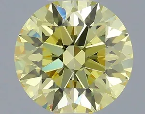 0.53ct ROUND Fancy Intense Yellow IF Coloured Lab diamond
