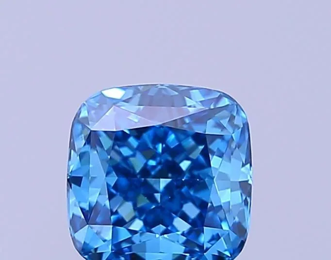 1.02ct CUSHION Fancy Vivid Blue VS1 Coloured Lab diamond