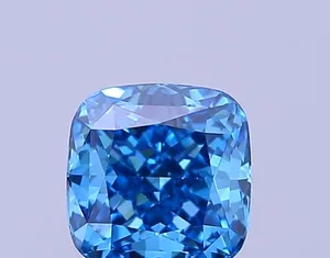 1.02ct CUSHION Fancy Vivid Blue VS1 Coloured Lab diamond