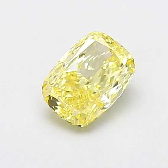 1.01ct CUSHION Fancy Intense Yellow VS1 Coloured Lab diamond