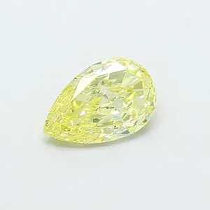0.52ct PEAR Fancy Yellow VVS2 Coloured Lab diamond