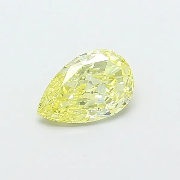 0.52ct PEAR Fancy Yellow VVS2 Coloured Lab diamond