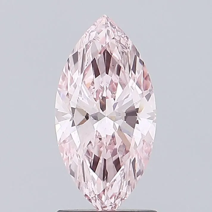 1.52ct MARQUISE Fancy Vivid Pink VS2 Coloured Lab diamond