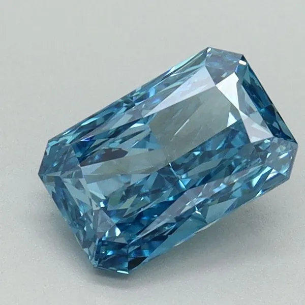 1.04ct RADIANT Fancy Vivid Blue VVS2 Coloured Lab diamond