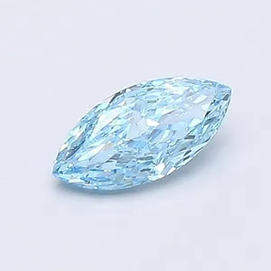 0.56ct MARQUISE Fancy Vivid Blue VVS2 Coloured Lab diamond