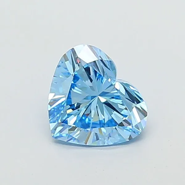 1.55ct HEART Fancy Vivid Blue VVS2 Coloured Lab diamond