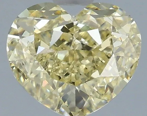 1.59ct HEART Fancy Yellow VS1 Coloured Lab diamond