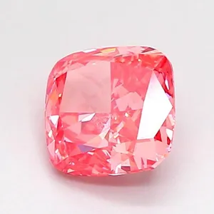 1.07ct CUSHION Fancy Vivid Pink VS1 Coloured Lab diamond