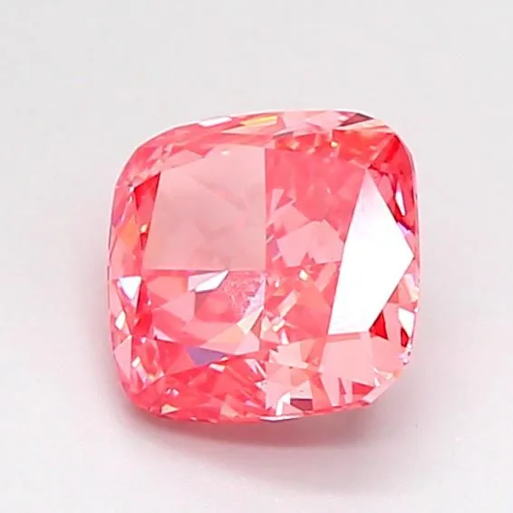 1.07ct CUSHION Fancy Vivid Pink VS1 Coloured Lab diamond