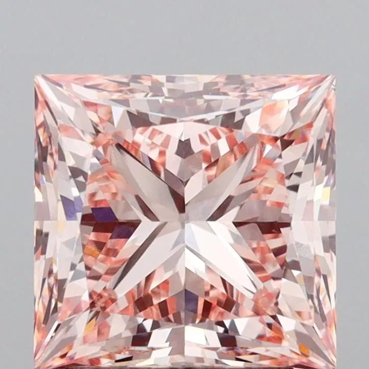 3.25ct PRINCESS Fancy Intense Pink VS1 Coloured Lab diamond