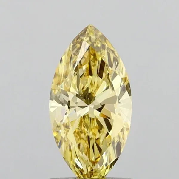 1.02ct MARQUISE Fancy Intense Yellow VS1 Coloured Lab diamond