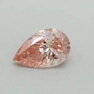 0.3ct PEAR Fancy Vivid Pink VVS2 Coloured Lab diamond